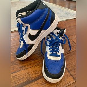 Nike Court Vision Mid Sneaker Men’s size 6.5 = Women’s size 8 Blue/Black/White